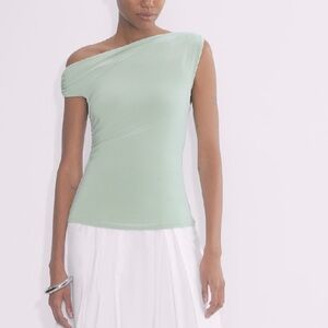 Aritzia Babaton Gallery Top Terrace Sage NWT